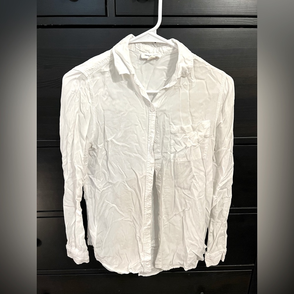 Beach Lunch Lounge Collection White Button Up Long Sleeve XS